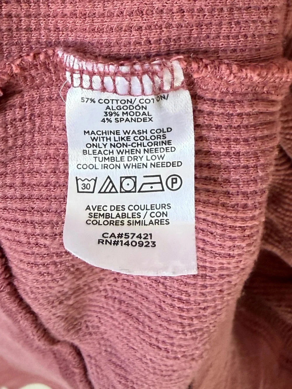 Lou & Grey Waffle Knit Matching Loungewear Set Pink